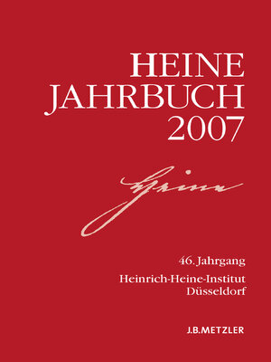 cover image of Heine-Jahrbuch 2007
